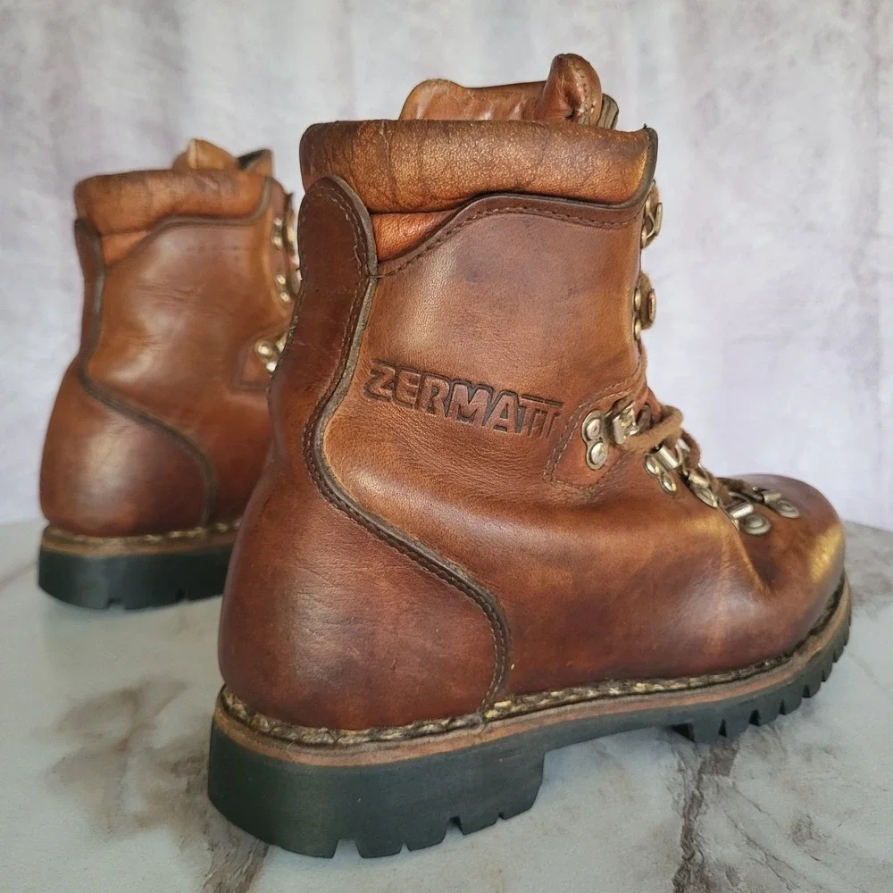 Zermatt Vibram Montagnablock Heavy Duty Mountaineering Boots US Men's Size 7.5